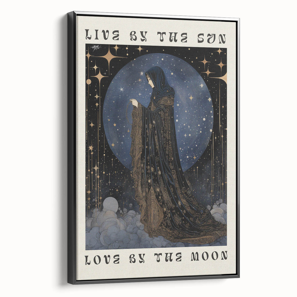 Electric Wall Art: Live by the Sun, Love by the Moon - Modern Decor