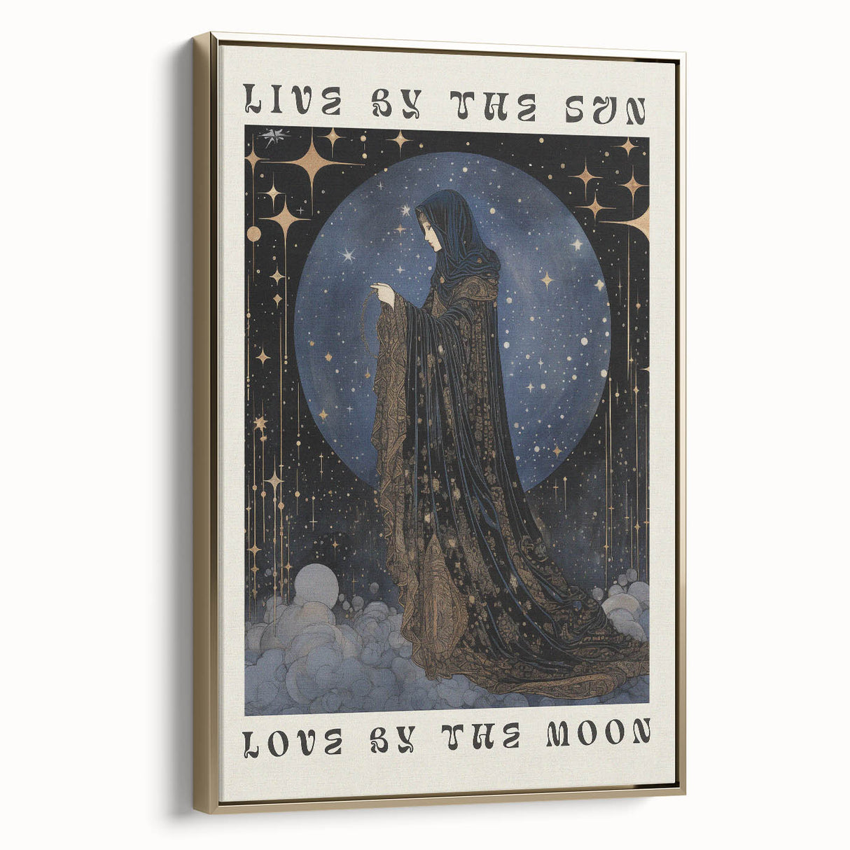 Electric Wall Art: Live by the Sun, Love by the Moon - Modern Decor