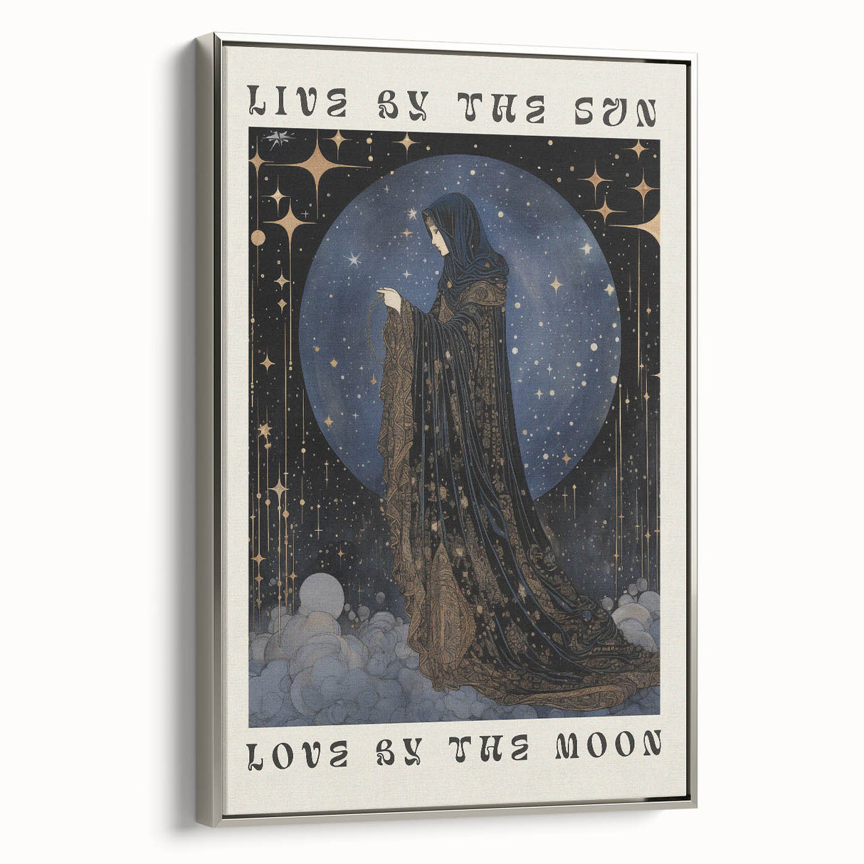 Electric Wall Art: Live by the Sun, Love by the Moon - Modern Decor