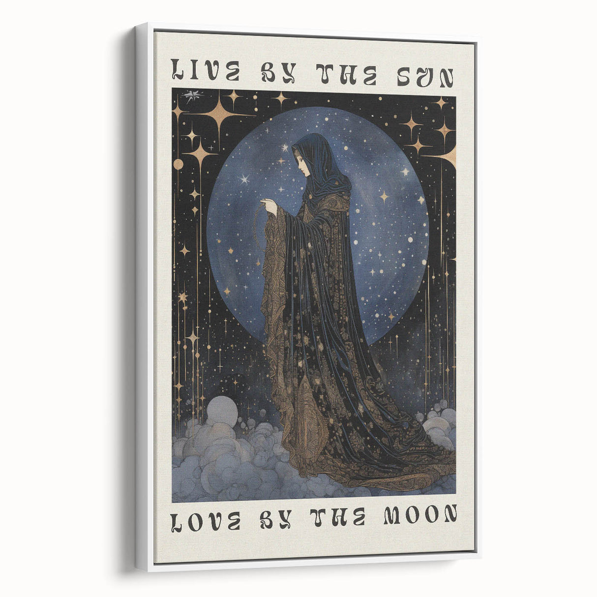 Electric Wall Art: Live by the Sun, Love by the Moon - Modern Decor