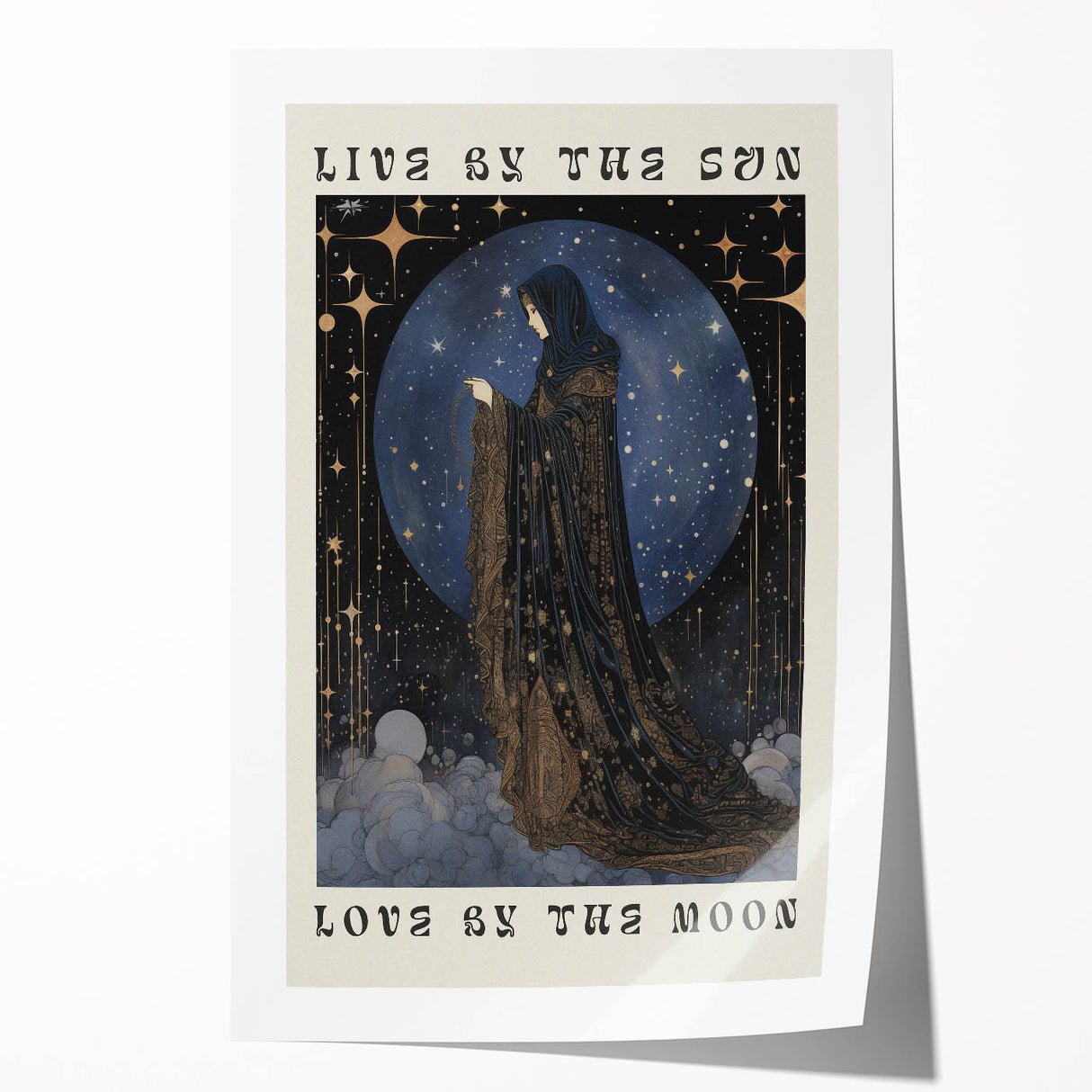 Electric Wall Art: Live by the Sun, Love by the Moon - Modern Decor