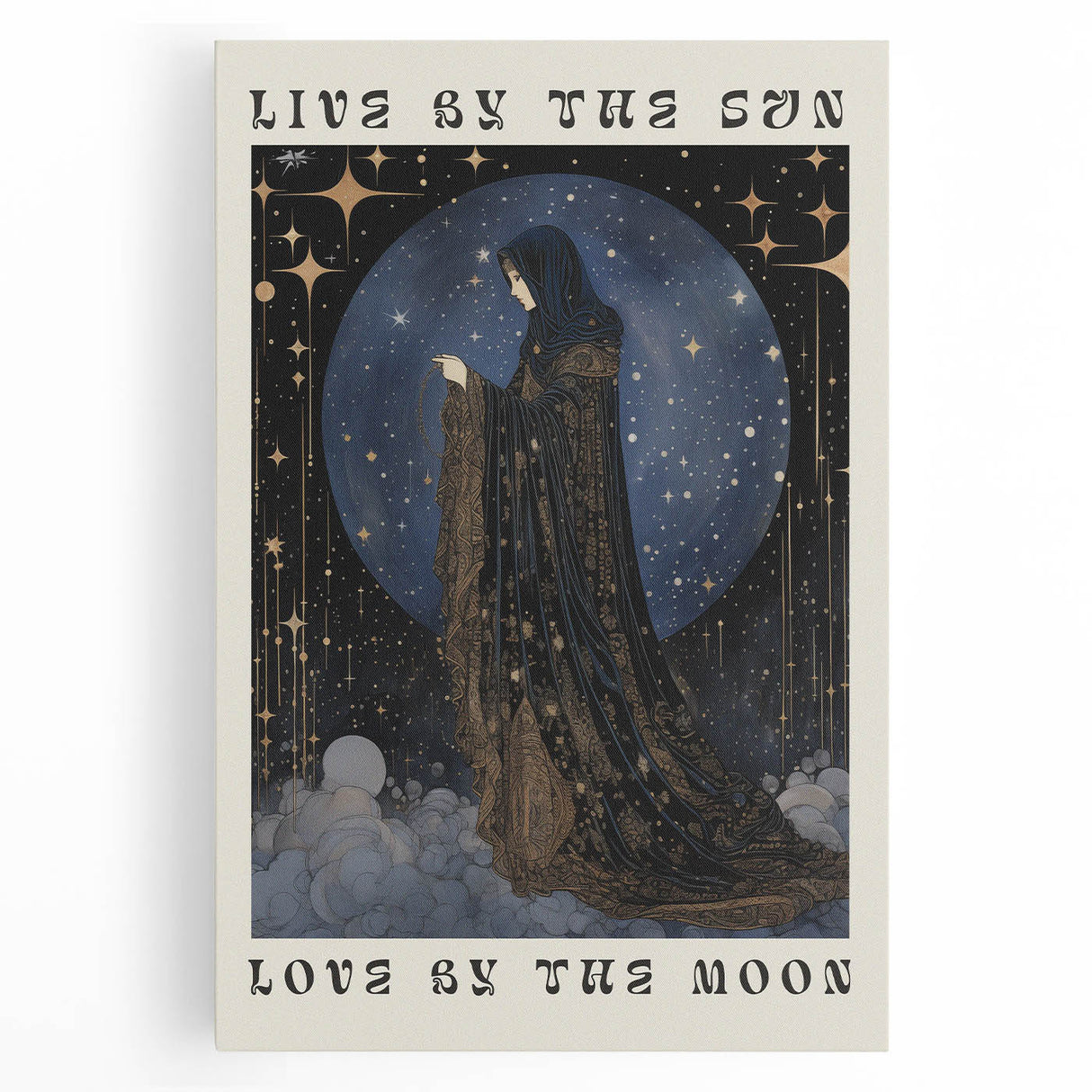 Electric Wall Art: Live by the Sun, Love by the Moon - Modern Decor