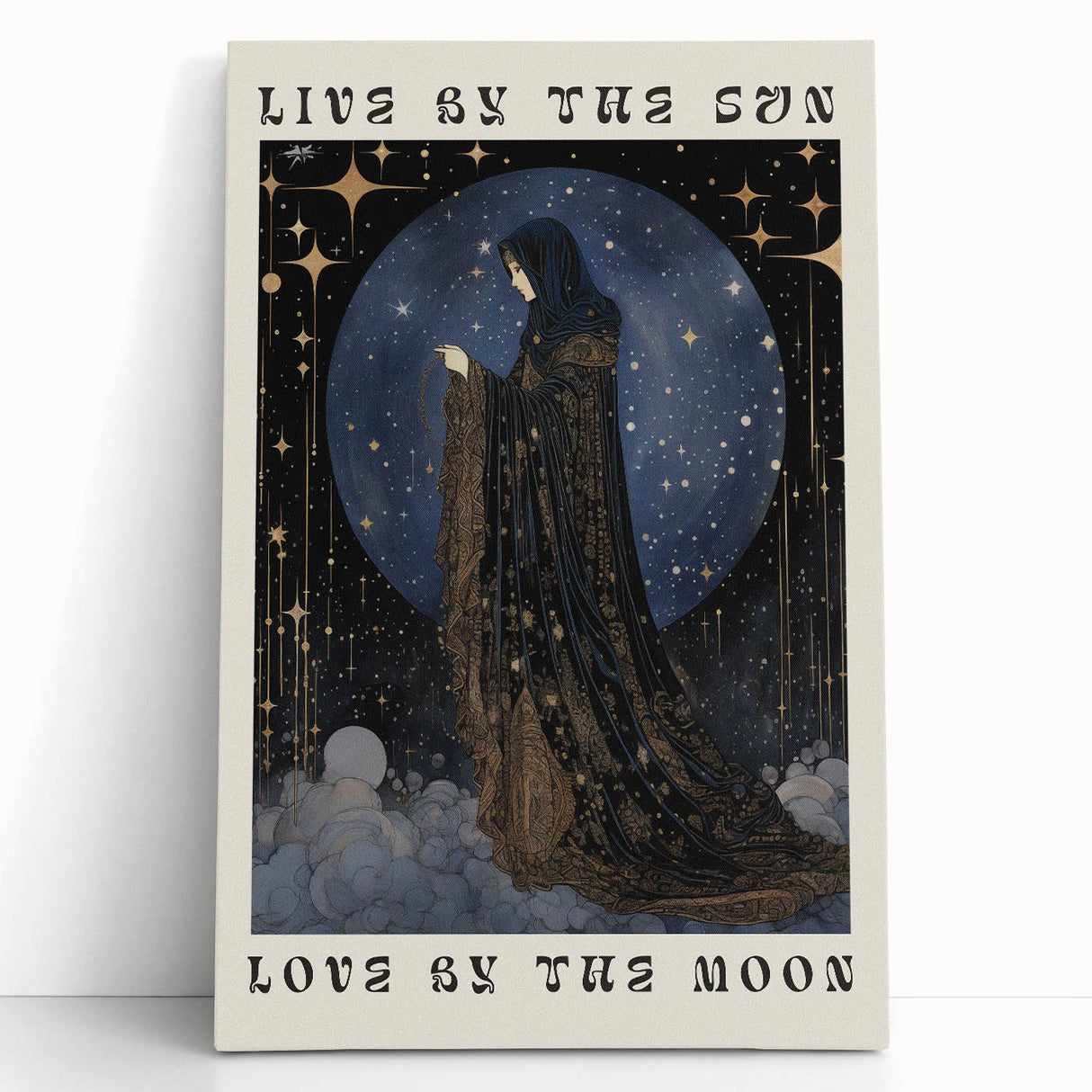 Electric Wall Art: Live by the Sun, Love by the Moon - Modern Decor