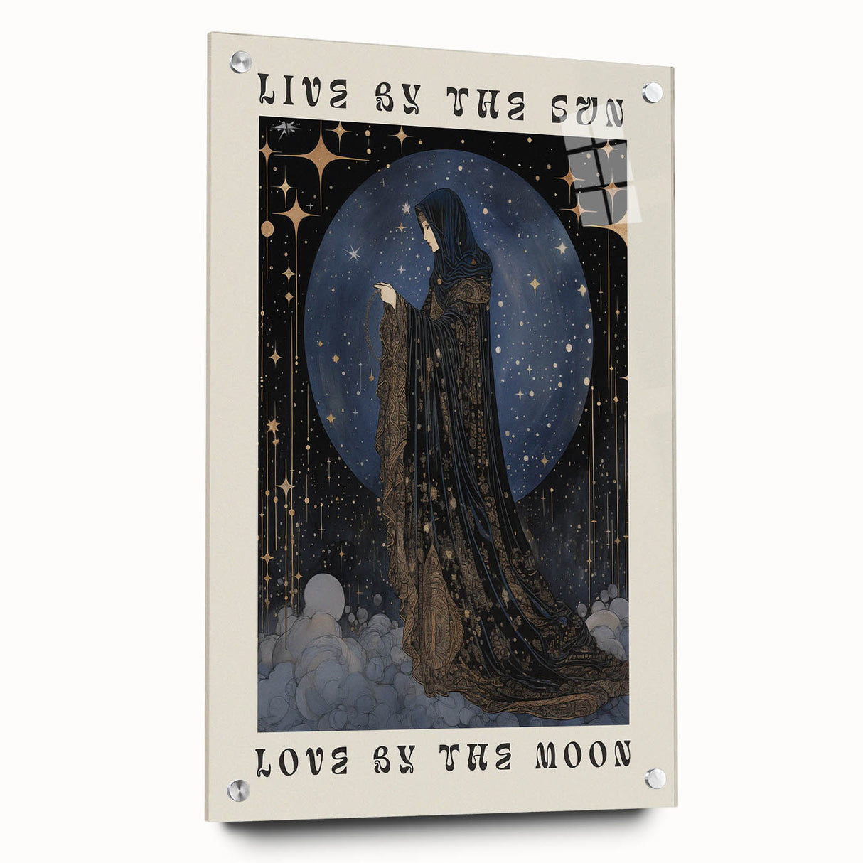 Electric Wall Art: Celestial Moon Goddess - Modern Electric Decor
