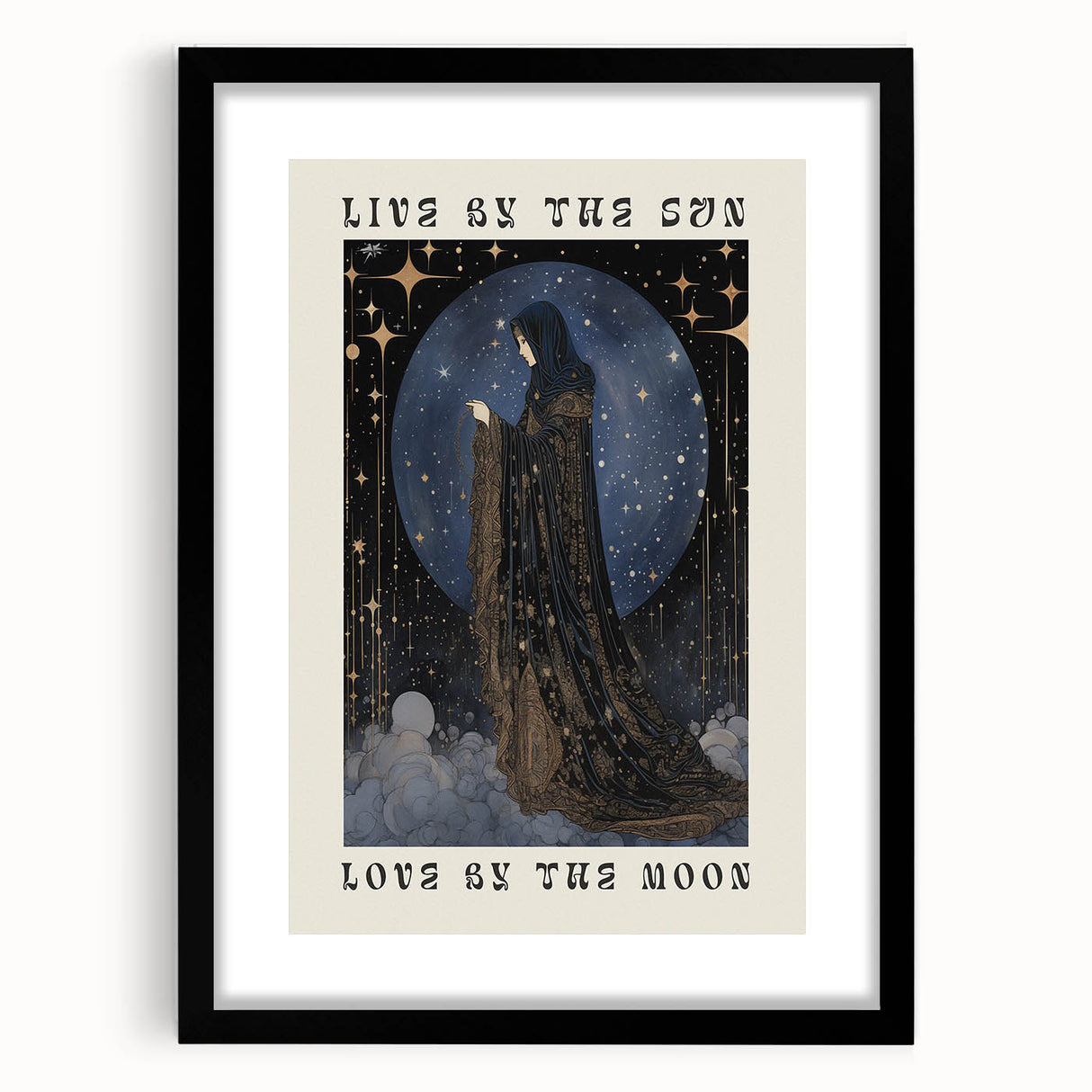 Electric Wall Art: Celestial Moon Goddess - Modern Electric Decor
