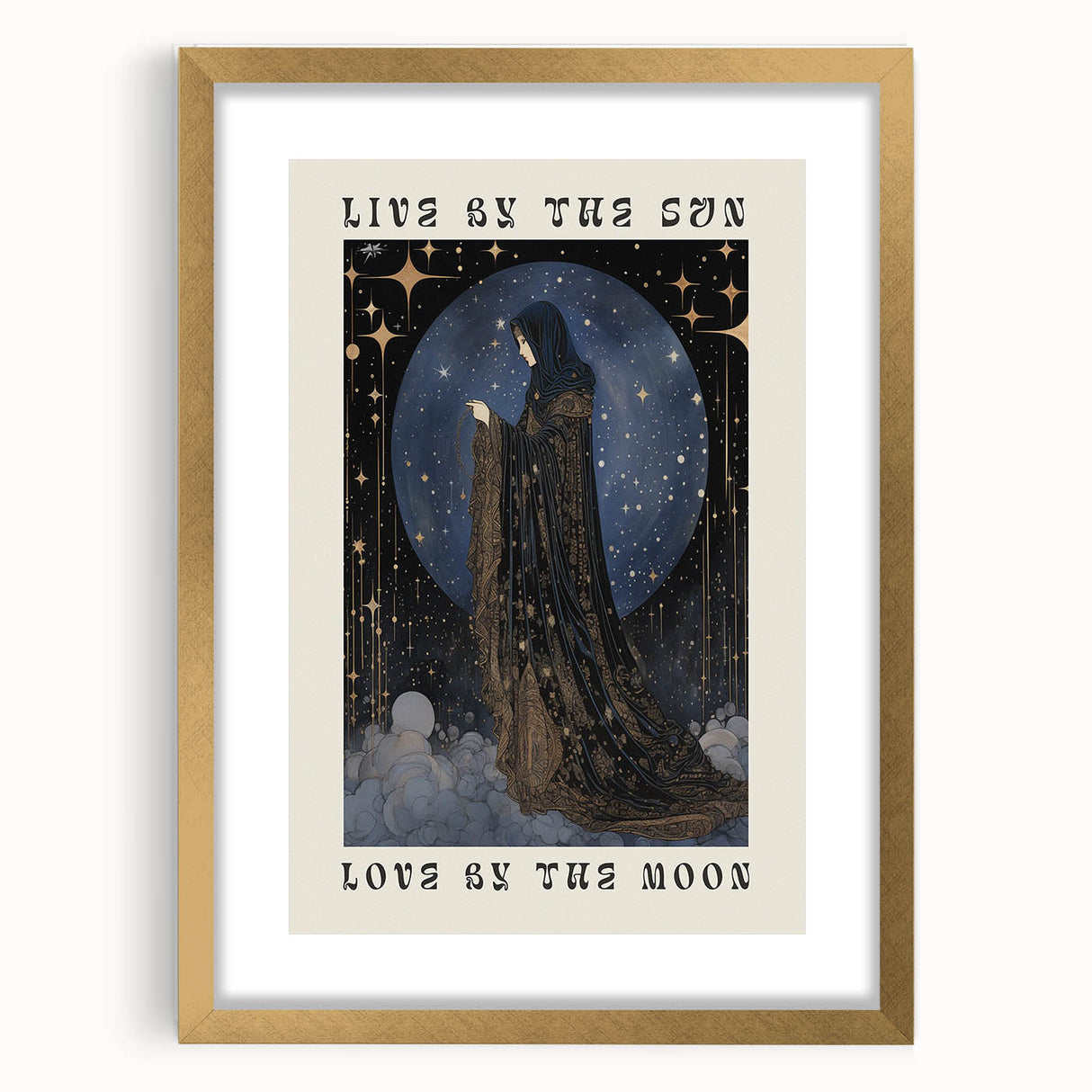 Electric Wall Art: Celestial Moon Goddess - Modern Electric Decor