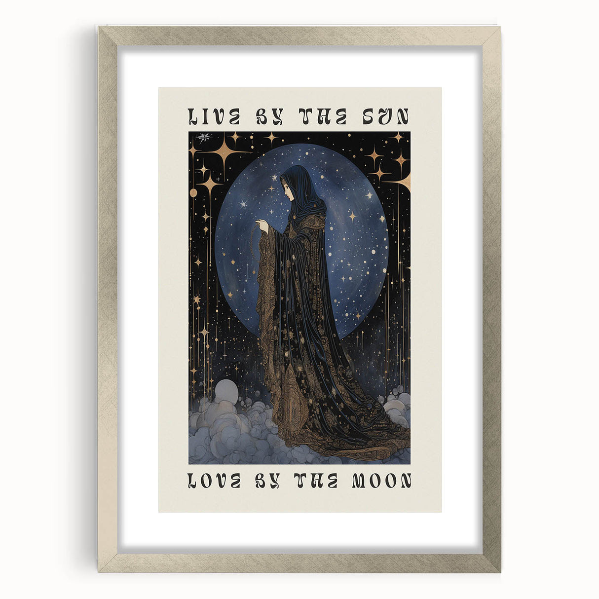 Electric Wall Art: Celestial Moon Goddess - Modern Electric Decor