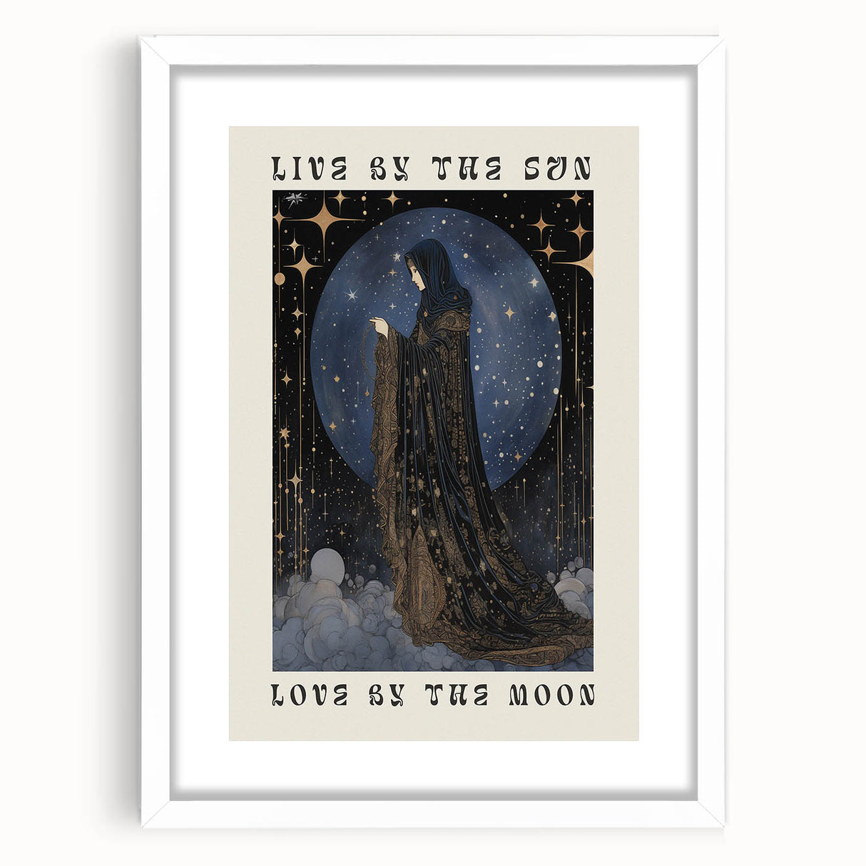 Electric Wall Art: Celestial Moon Goddess - Modern Electric Decor