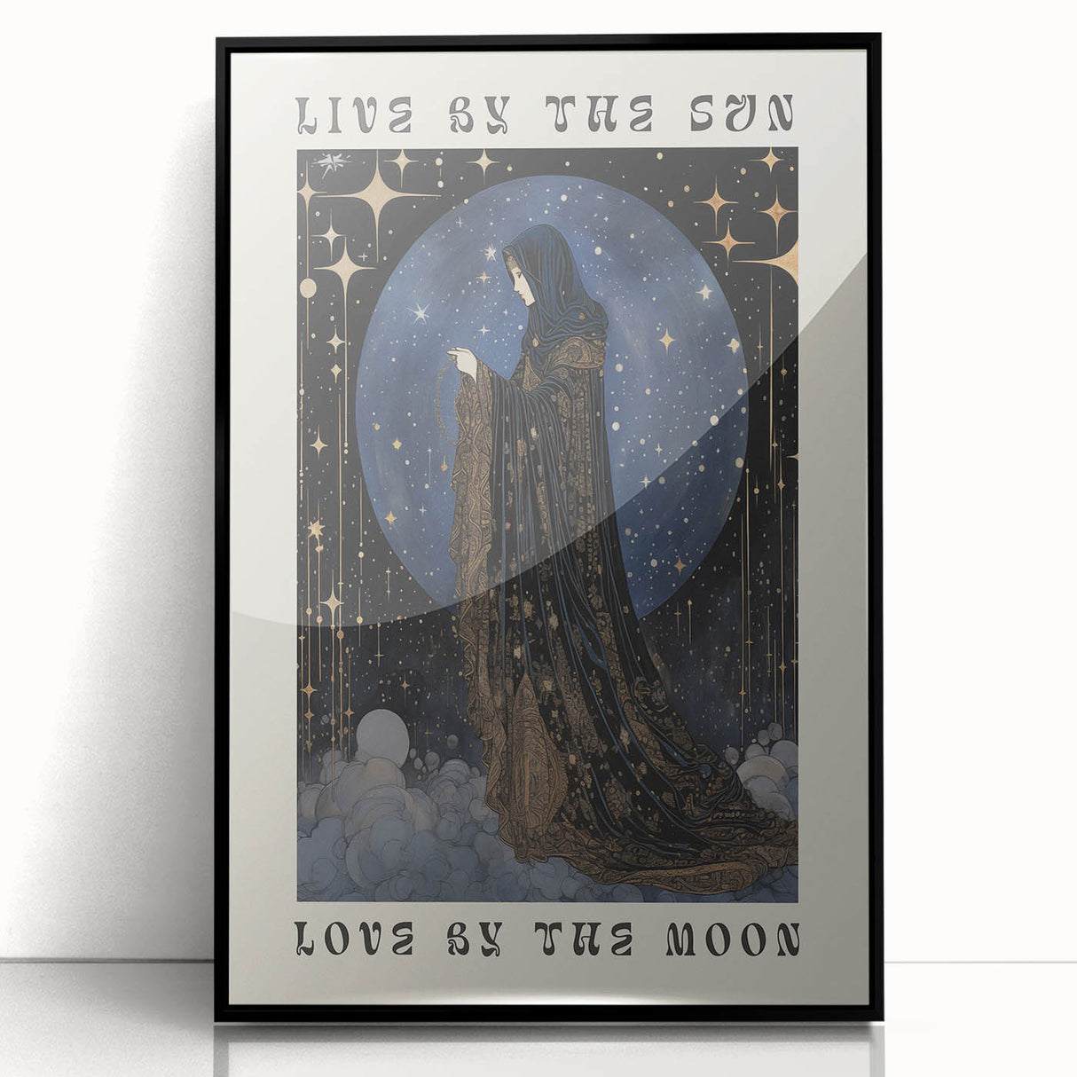 Electric Wall Art: Celestial Moon Goddess - Modern Electric Decor
