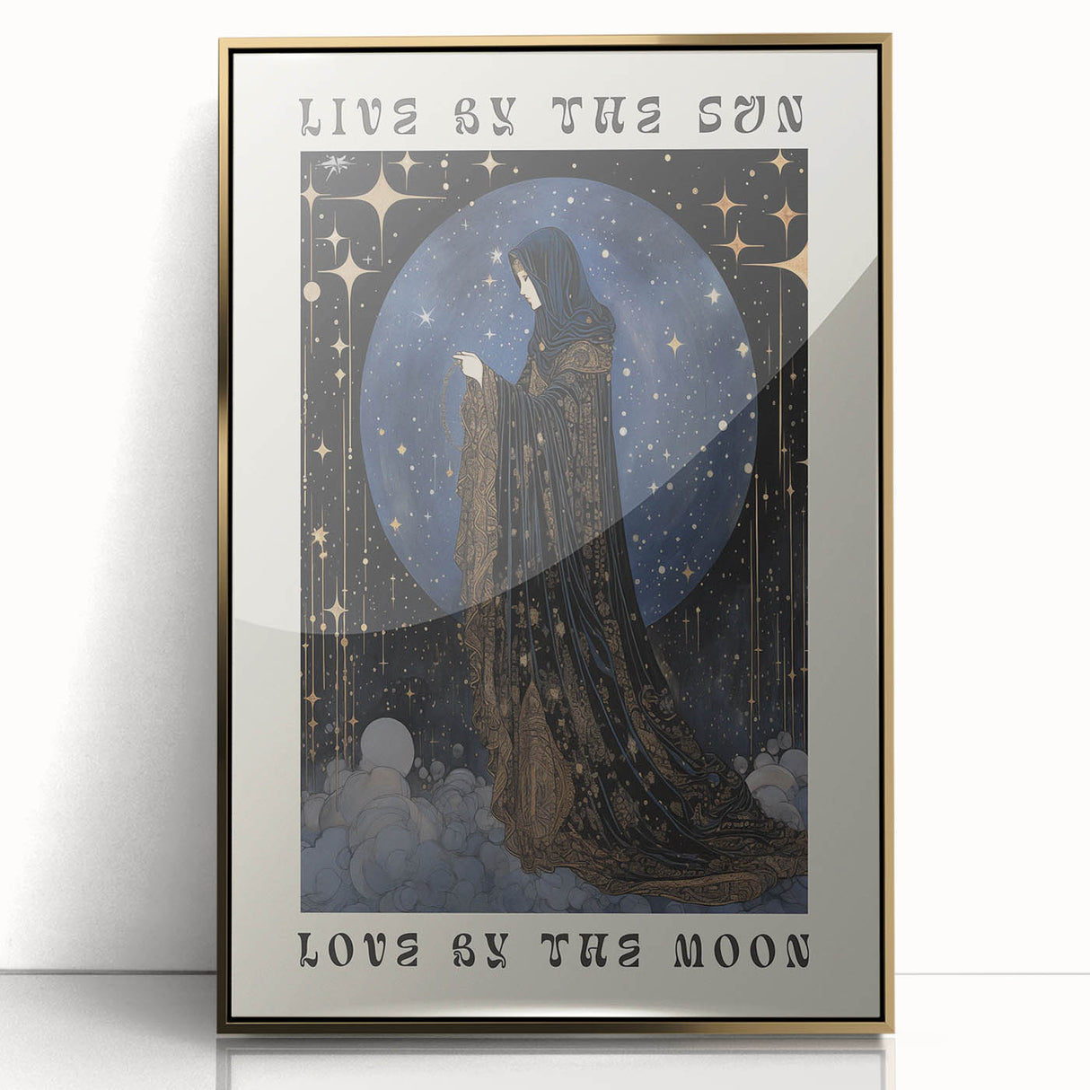 Electric Wall Art: Celestial Moon Goddess - Modern Electric Decor