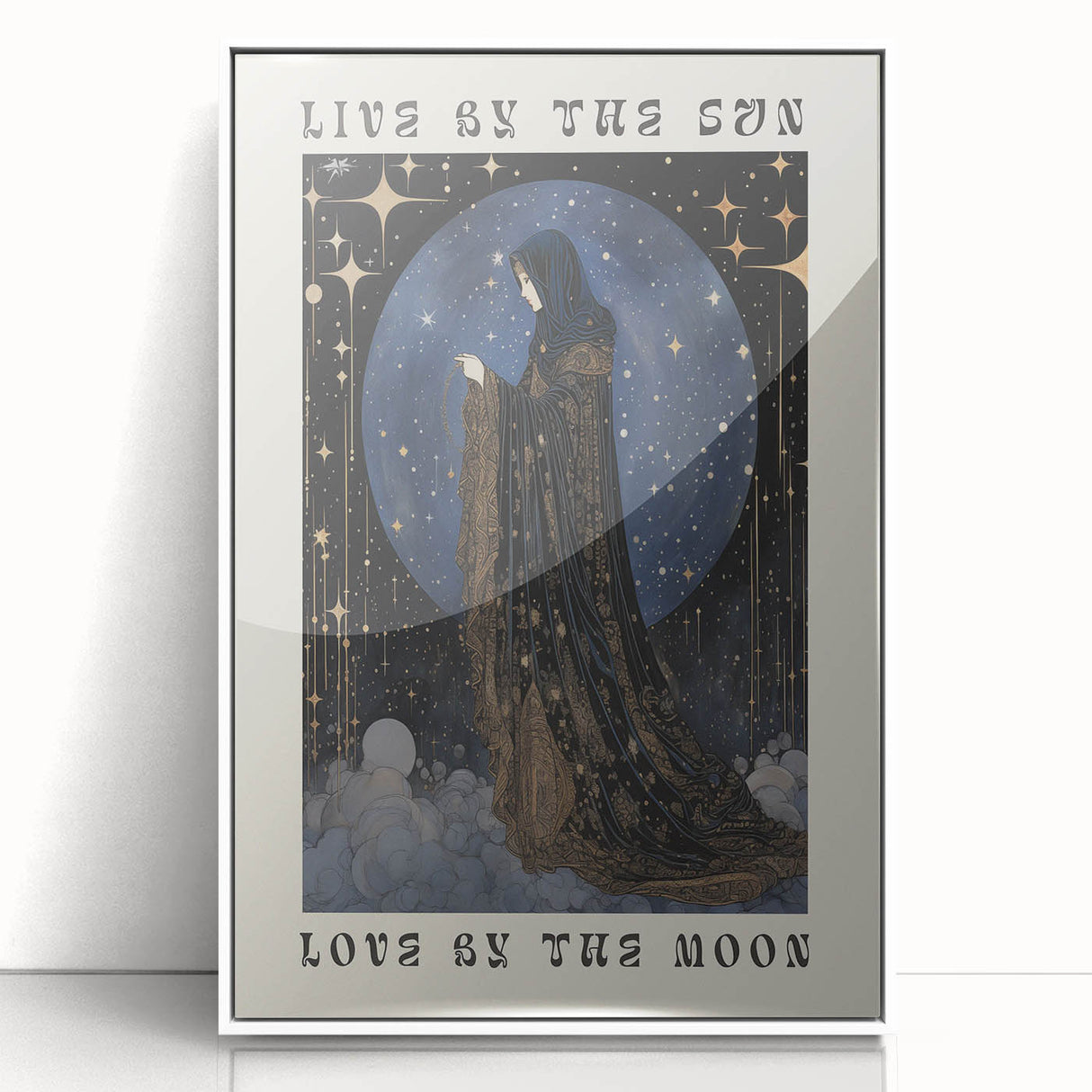 Electric Wall Art: Celestial Moon Goddess - Modern Electric Decor