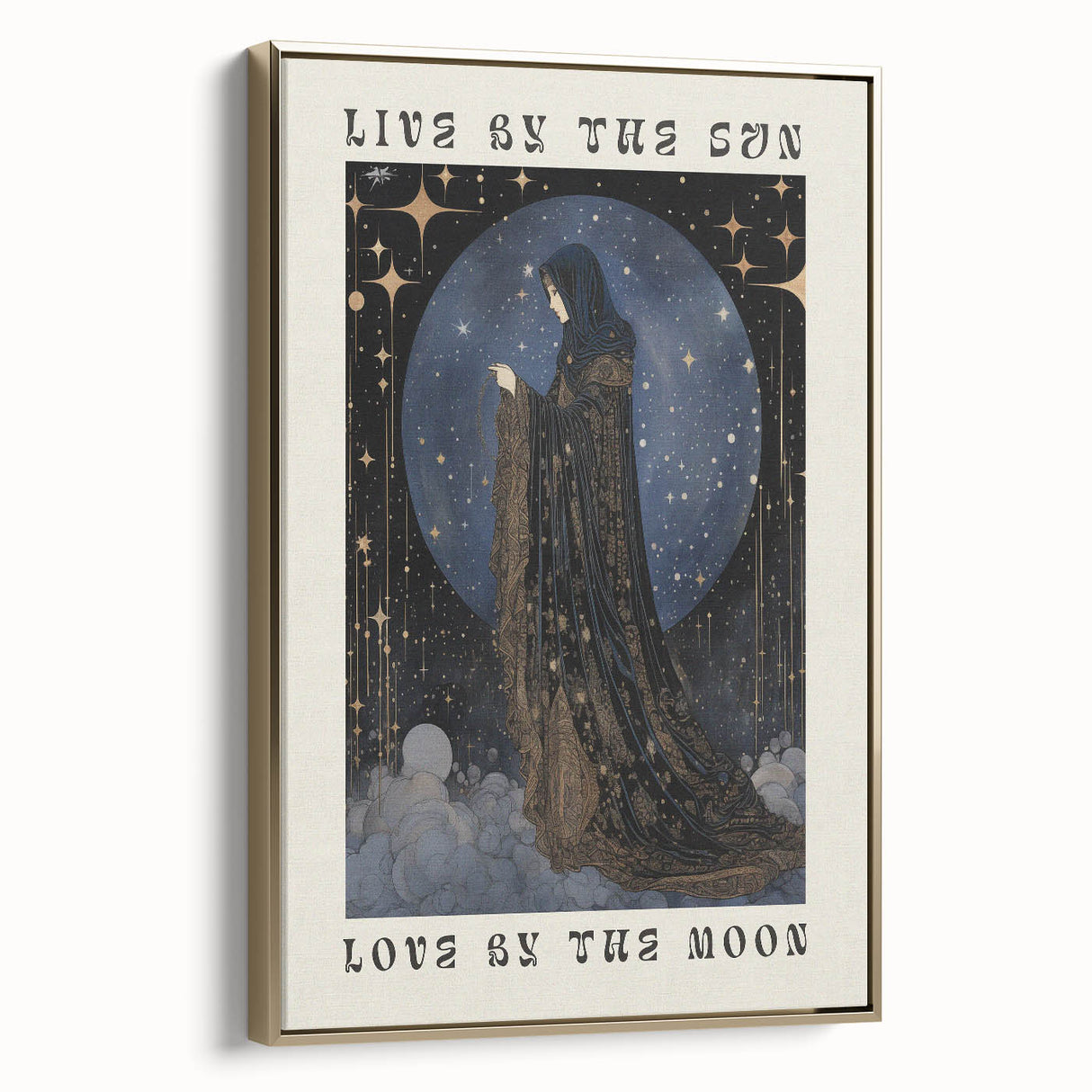 Electric Wall Art: Celestial Moon Goddess - Modern Electric Decor