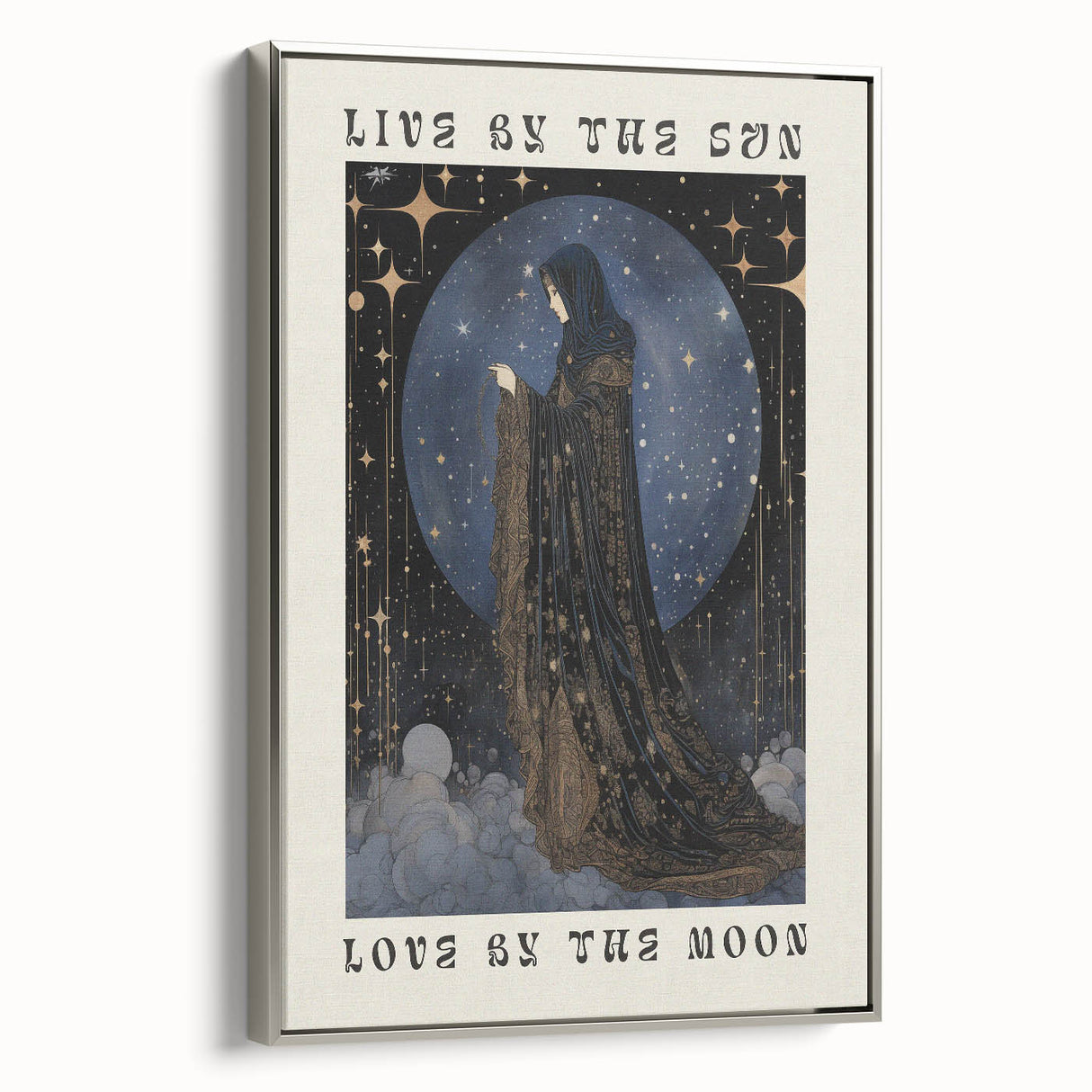 Electric Wall Art: Celestial Moon Goddess - Modern Electric Decor