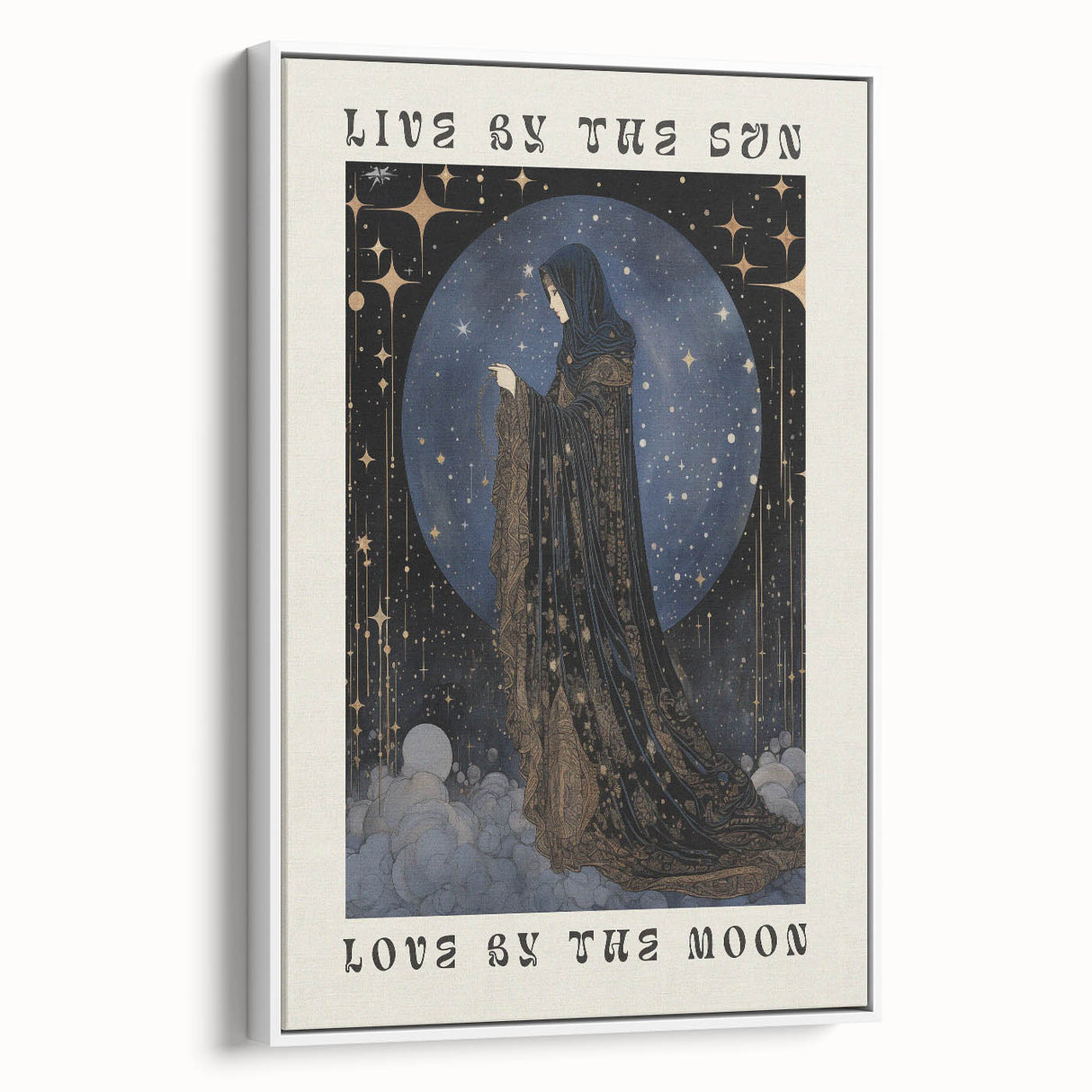 Electric Wall Art: Celestial Moon Goddess - Modern Electric Decor