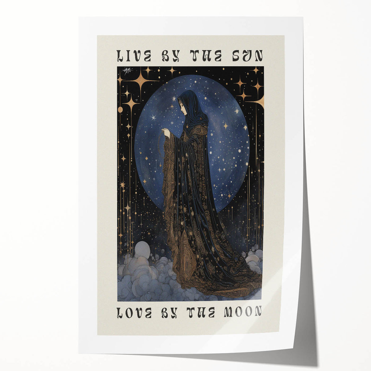 Electric Wall Art: Celestial Moon Goddess - Modern Electric Decor