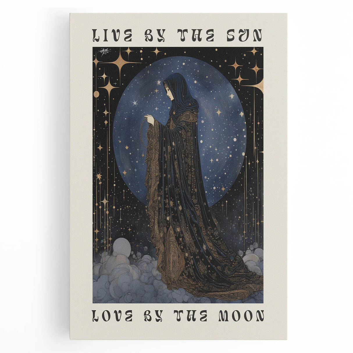 Electric Wall Art: Celestial Moon Goddess - Modern Electric Decor