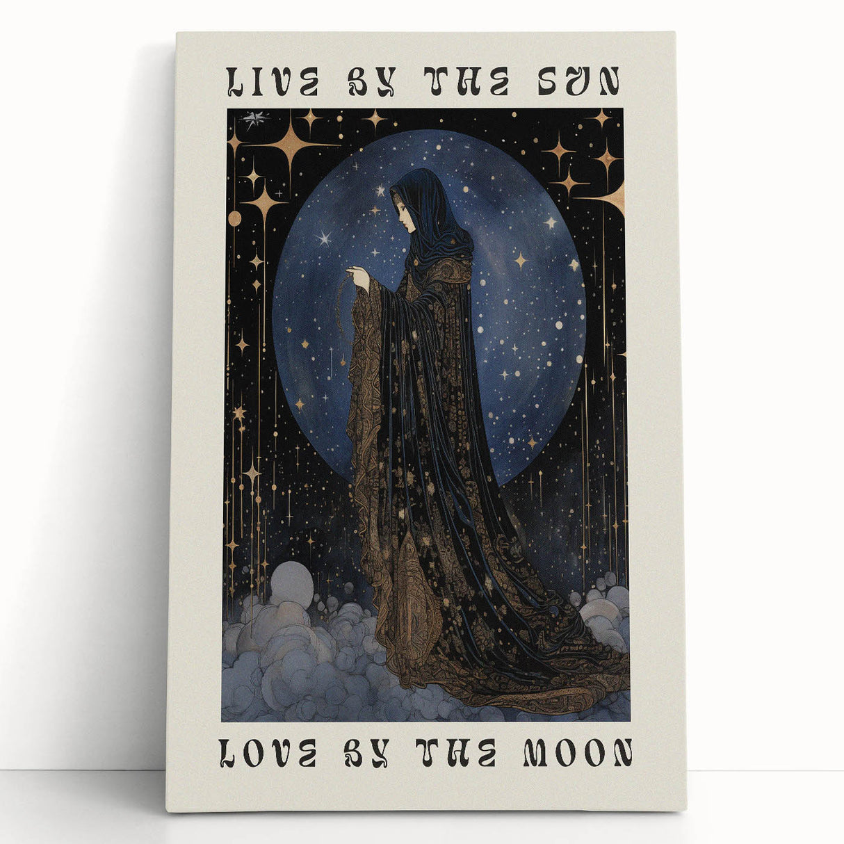 Electric Wall Art: Celestial Moon Goddess - Modern Electric Decor