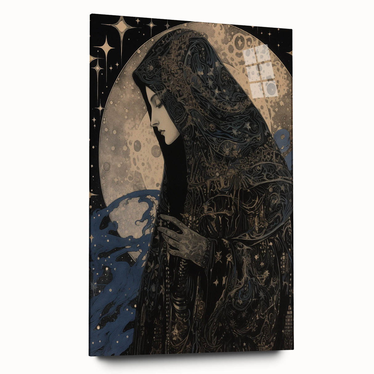 Electric Wall Art: Celestial Moon Priestess - Modern Electric Decor