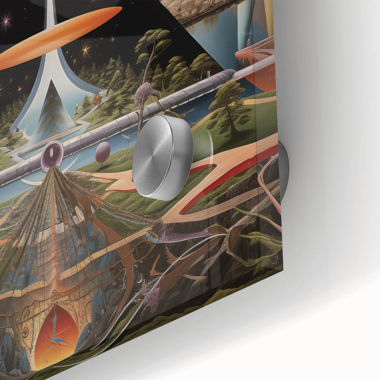 Electric Wall Art - Vibrant Abstract Electric Painting - Futuristic Design