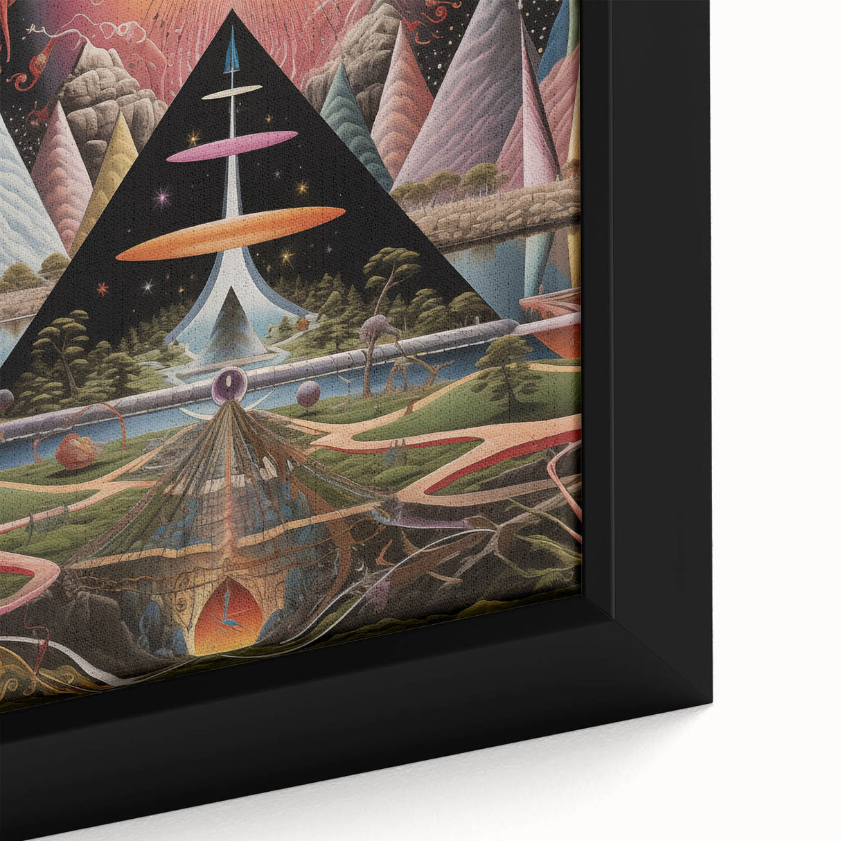 Electric Wall Art - Vibrant Abstract Electric Painting - Futuristic Design