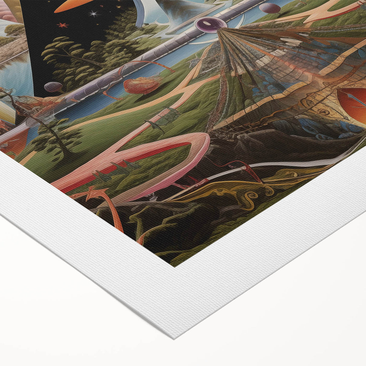 Electric Wall Art - Vibrant Abstract Electric Painting - Futuristic Design