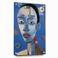 Electric Blue Abstract Portrait Canvas - Modern Vibrant Wall Art Decor