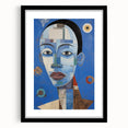 Electric Blue Abstract Portrait Canvas - Modern Vibrant Wall Art Decor