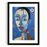 Electric Blue Abstract Portrait Canvas - Modern Vibrant Wall Art Decor