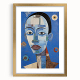 Electric Blue Abstract Portrait Canvas - Modern Vibrant Wall Art Decor