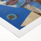 Electric Blue Abstract Portrait Canvas - Modern Vibrant Wall Art Decor