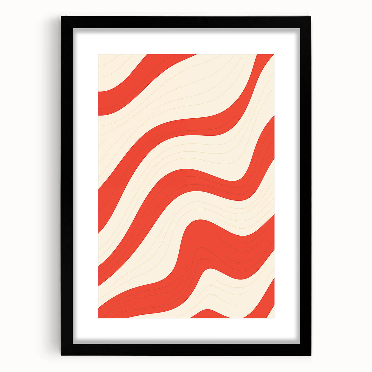 Electric Wall Art - Bold Abstract Waves Painting - Modern Electric Decor