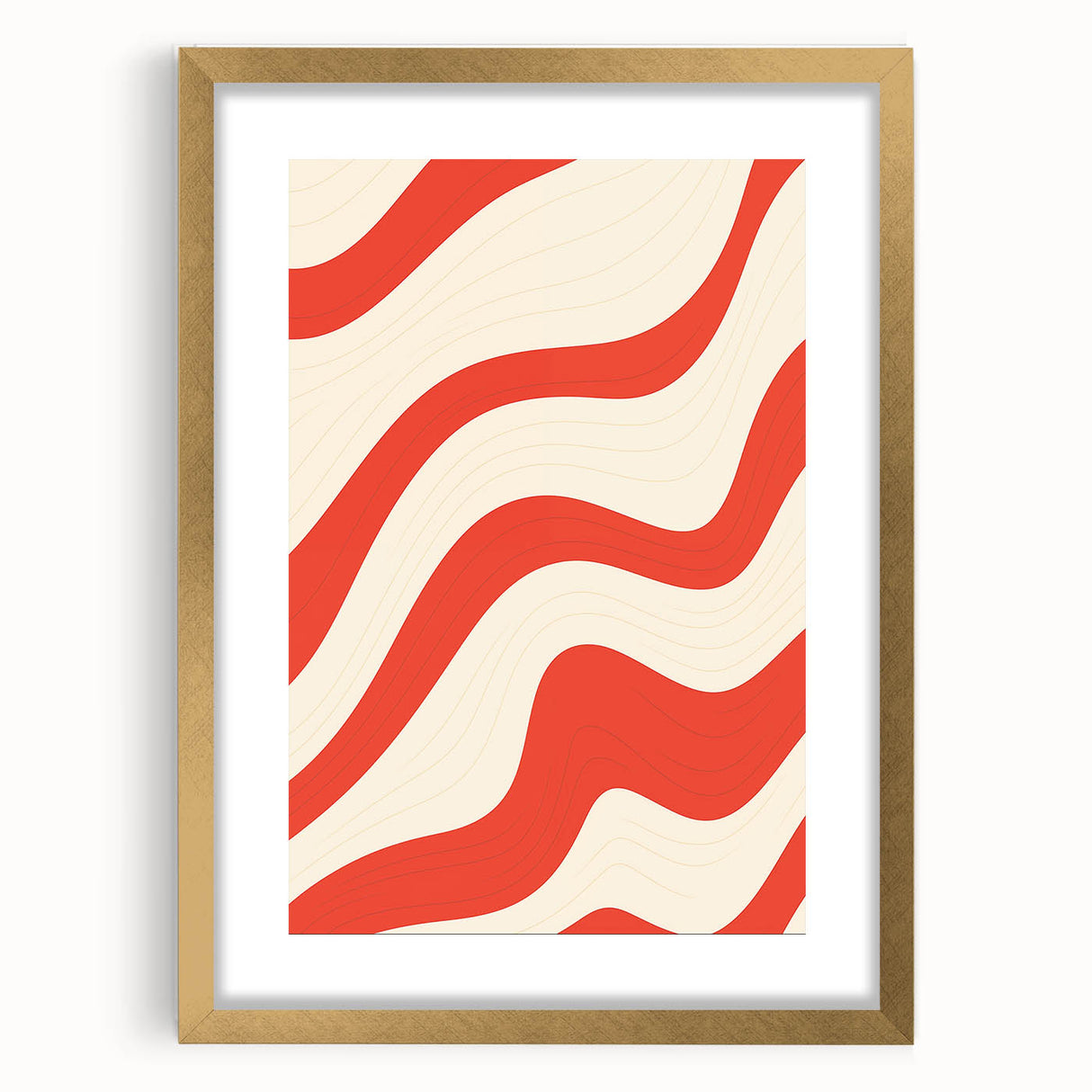 Electric Wall Art - Bold Abstract Waves Painting - Modern Electric Decor