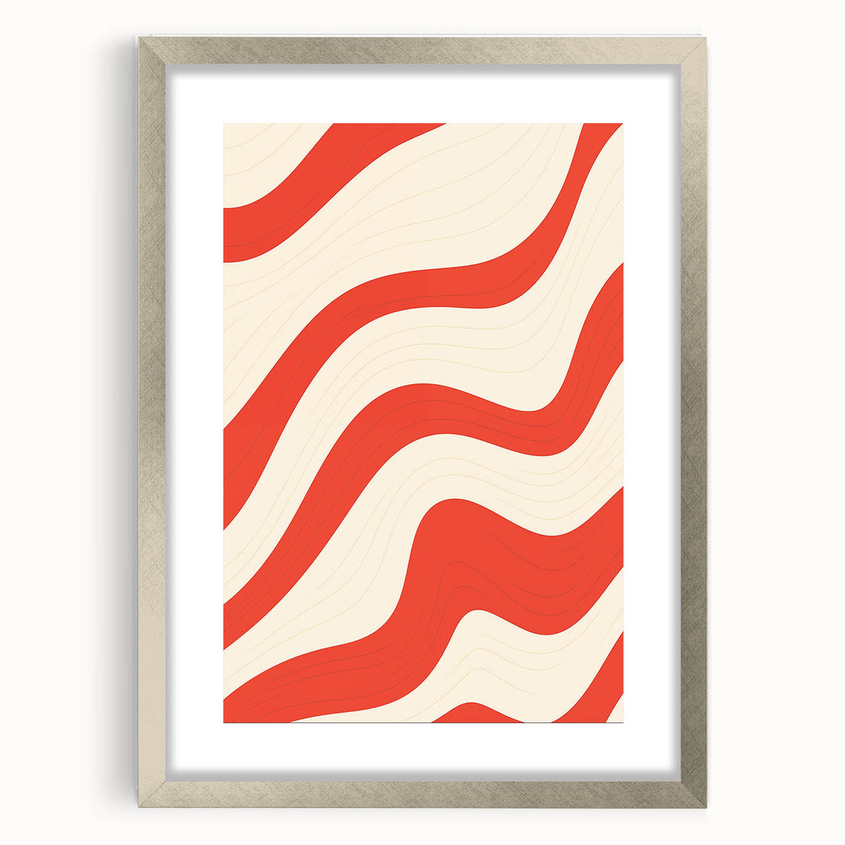 Electric Wall Art - Bold Abstract Waves Painting - Modern Electric Decor