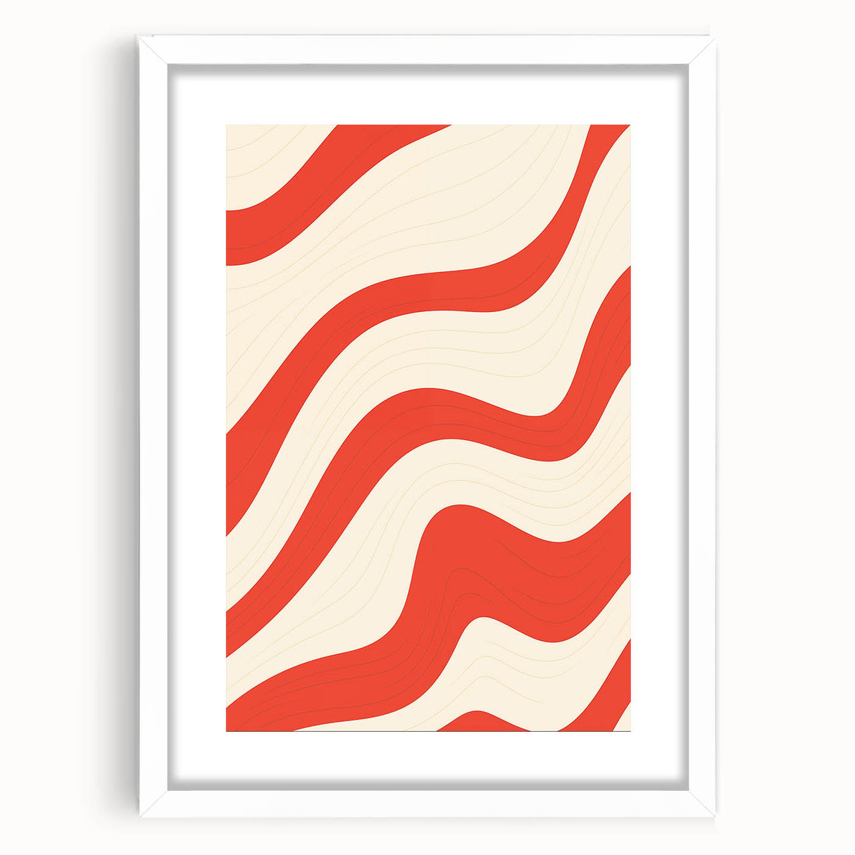 Electric Wall Art - Bold Abstract Waves Painting - Modern Electric Decor
