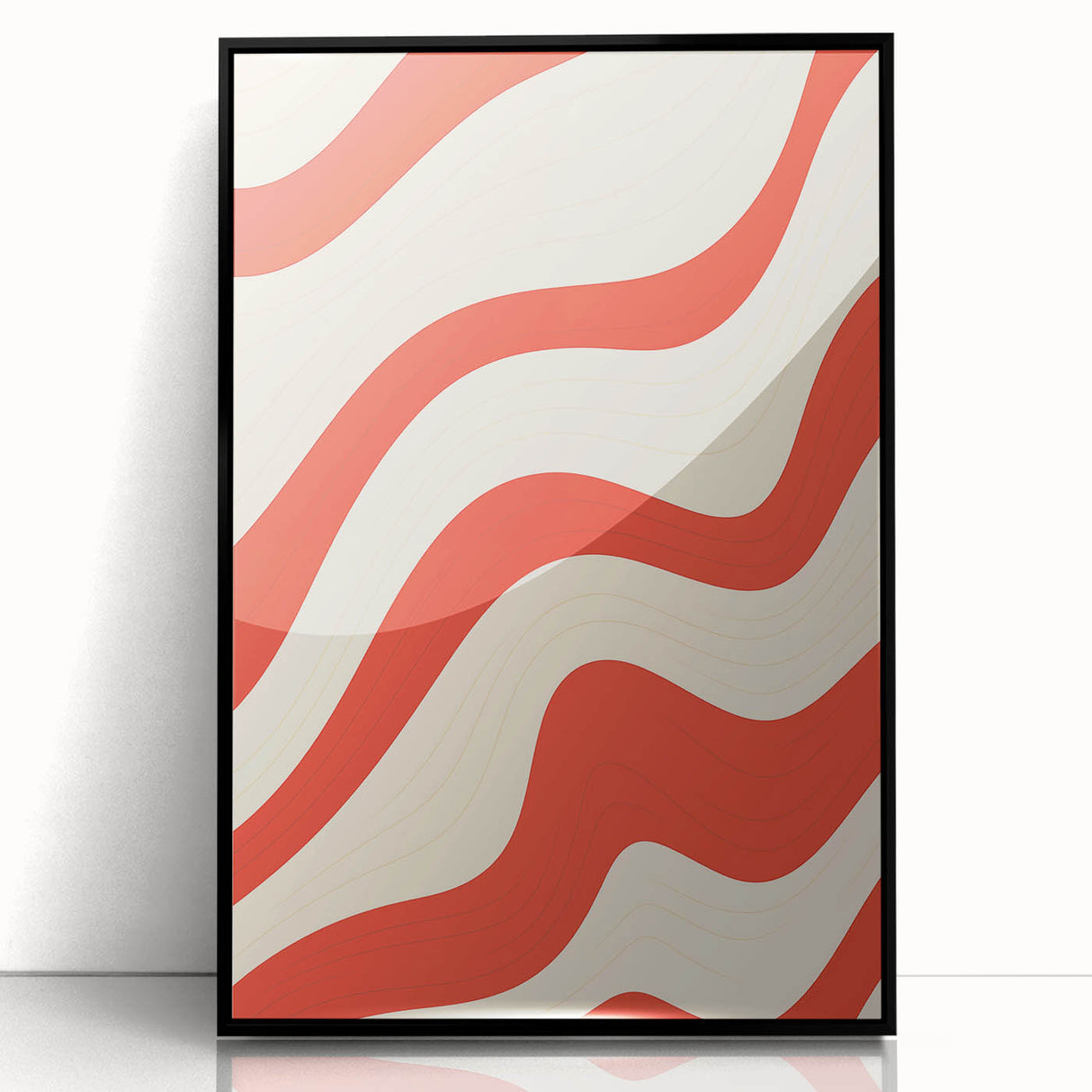 Electric Wall Art - Bold Abstract Waves Painting - Modern Electric Decor