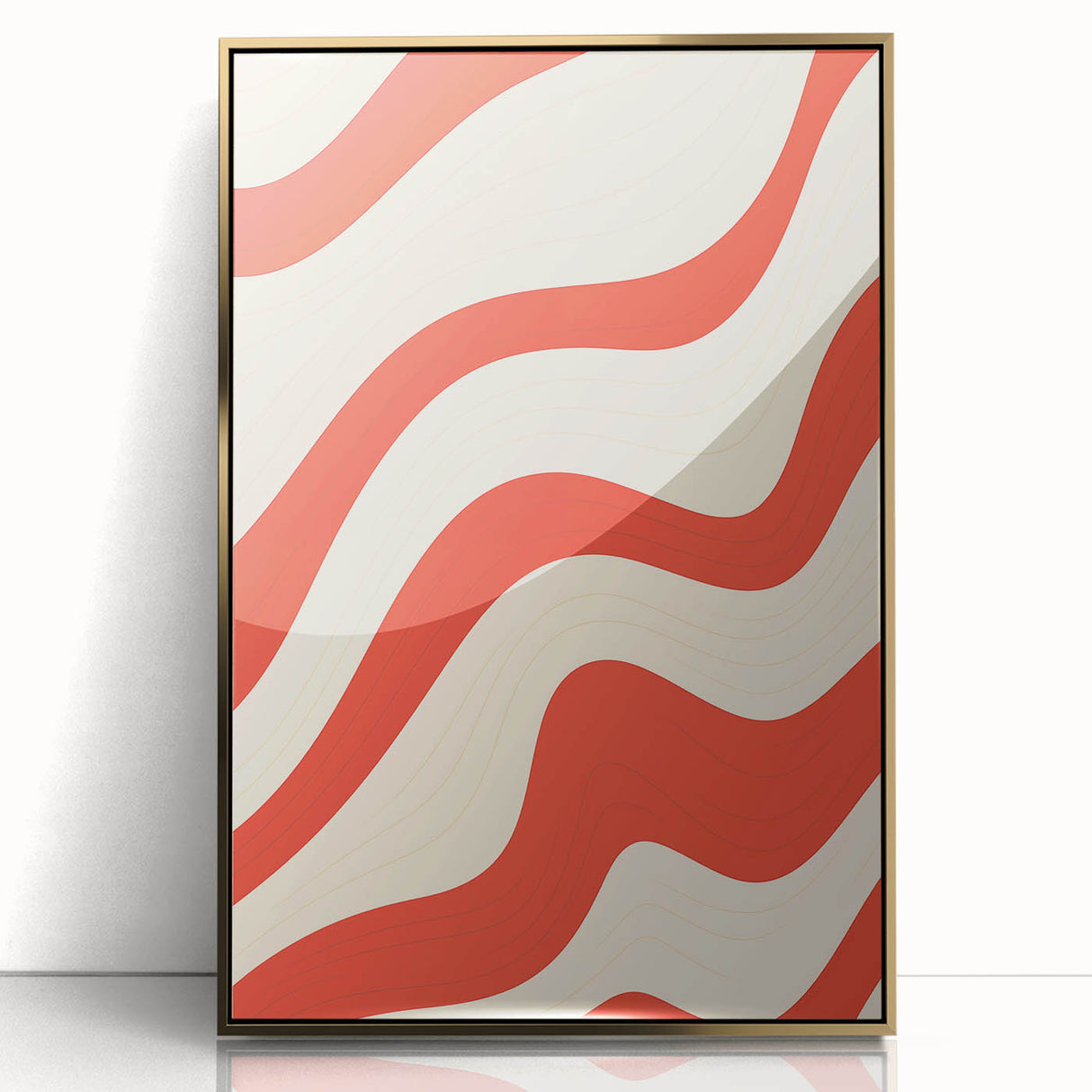 Electric Wall Art - Bold Abstract Waves Painting - Modern Electric Decor