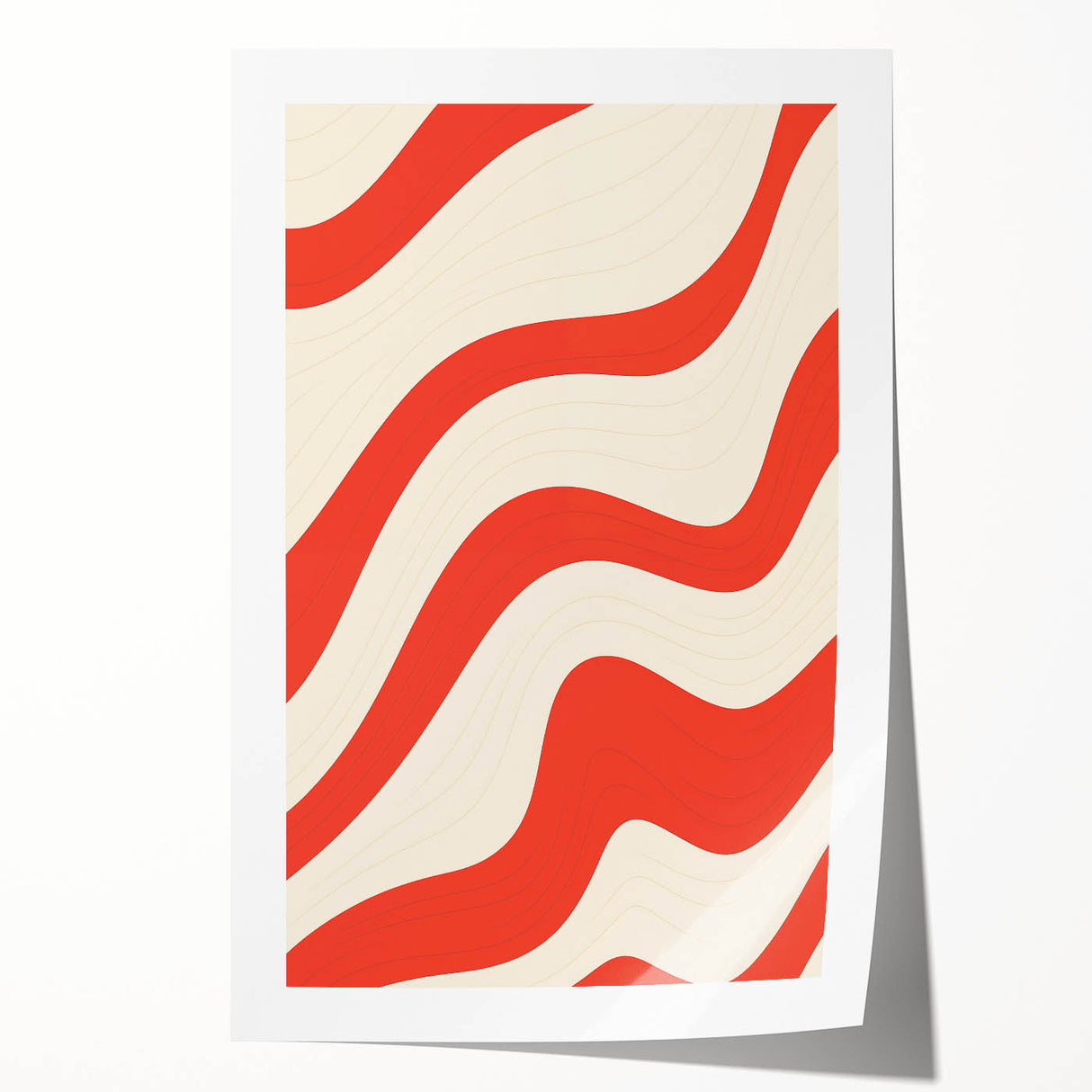 Electric Wall Art - Bold Abstract Waves Painting - Modern Electric Decor