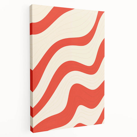 Electric Wall Art - Bold Abstract Waves Painting - Modern Electric Decor