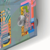 Electric Wall Art - Abstract Geometric Painting - Modern Electric Decor