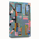 Electric Wall Art - Abstract Geometric Painting - Modern Electric Decor