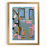 Electric Wall Art - Abstract Geometric Painting - Modern Electric Decor