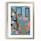 Electric Wall Art - Abstract Geometric Painting - Modern Electric Decor