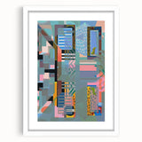 Electric Wall Art - Abstract Geometric Painting - Modern Electric Decor