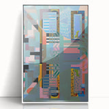 Electric Wall Art - Abstract Geometric Painting - Modern Electric Decor