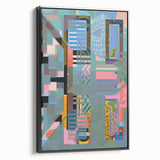 Electric Wall Art - Abstract Geometric Painting - Modern Electric Decor