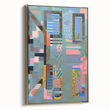 Electric Wall Art - Abstract Geometric Painting - Modern Electric Decor