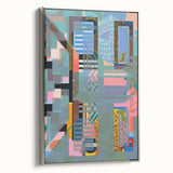 Electric Wall Art - Abstract Geometric Painting - Modern Electric Decor