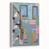 Electric Wall Art - Abstract Geometric Painting - Modern Electric Decor