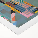 Electric Wall Art - Abstract Geometric Painting - Modern Electric Decor