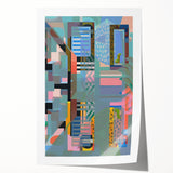 Electric Wall Art - Abstract Geometric Painting - Modern Electric Decor